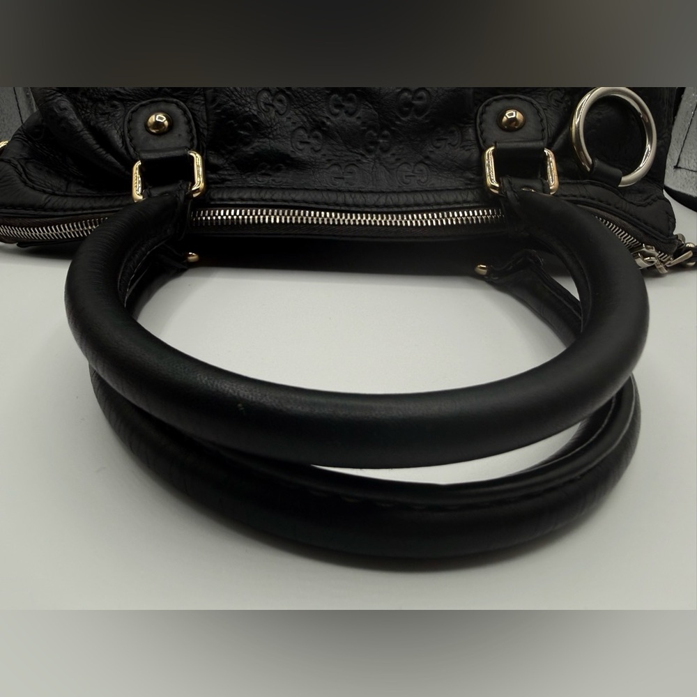 Gucci Black Guccissima Leather Medium Sukey 2-way Satchel Bag - Picture 4 of 13